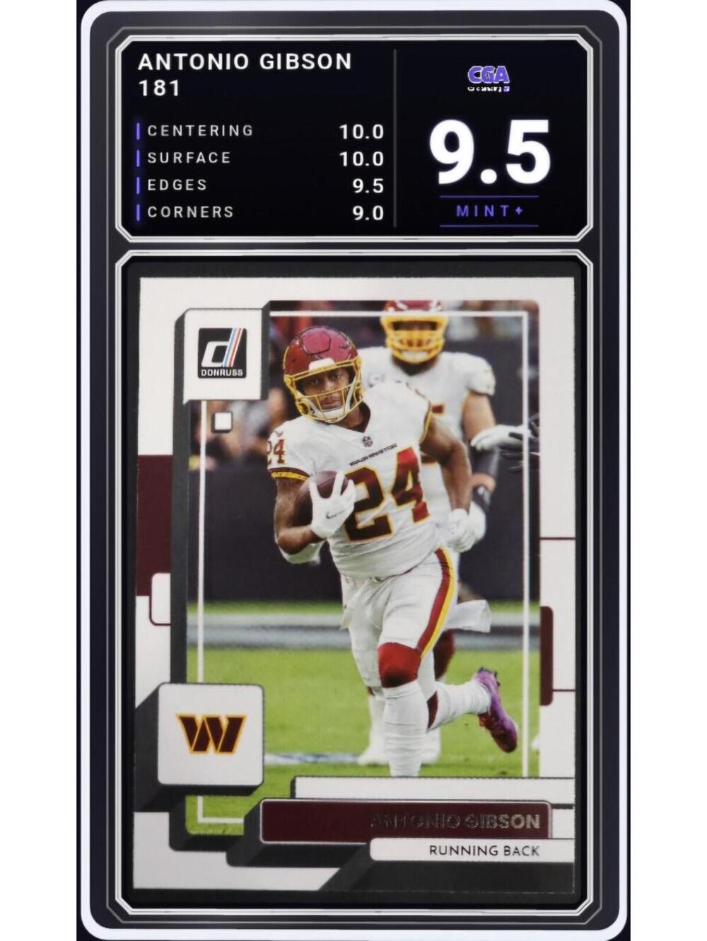 2022 Panini Donruss #181 Antonio Gibson Commanders NFL - CGA 9.5 Digital Grade